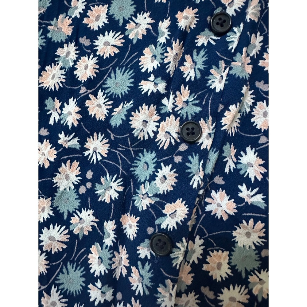Madewell Tie-Sleeve Button Down Top in French Floral Size Medium - Picture 5 of 9